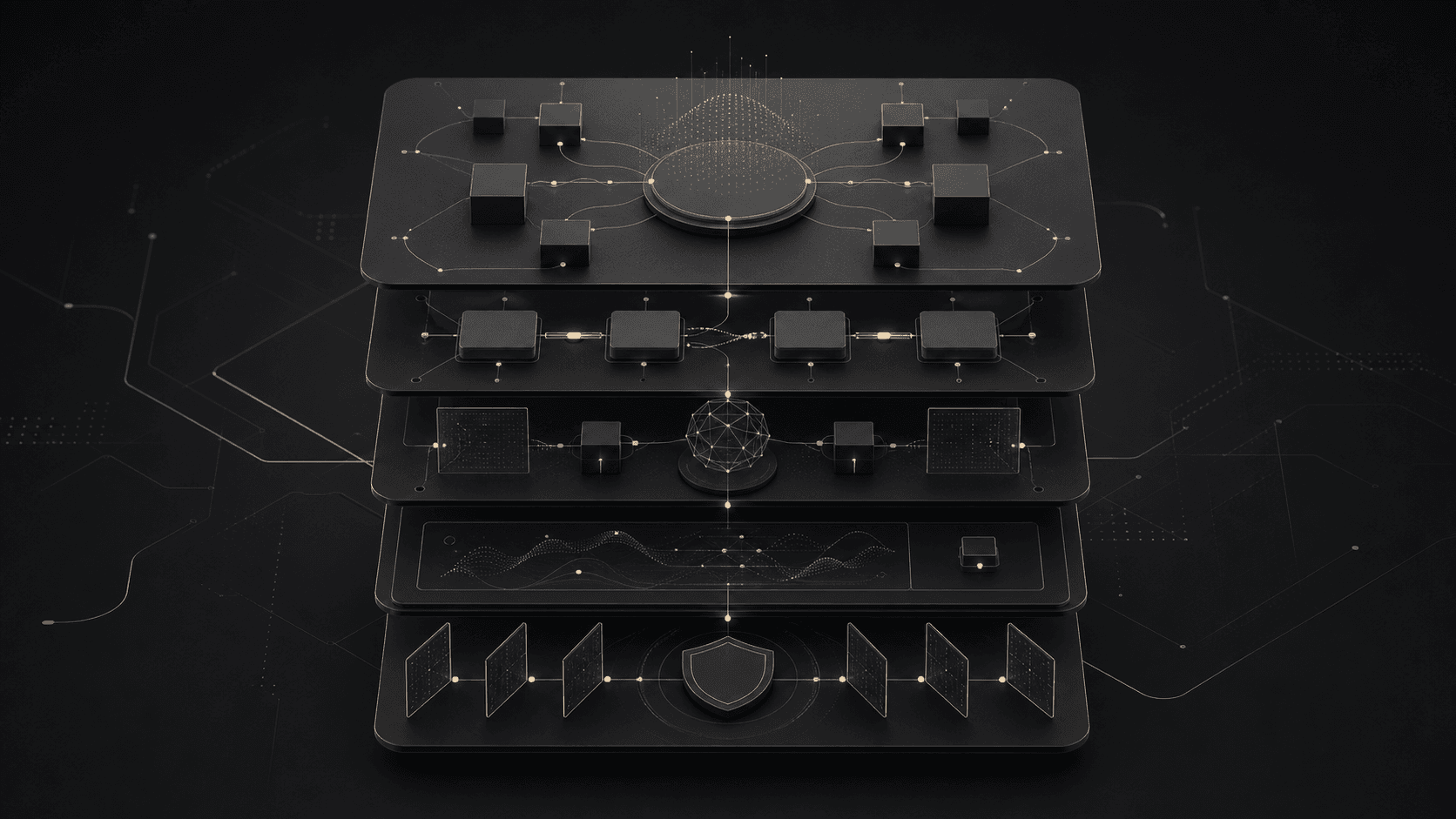 Abstract systems graphic for the lab page